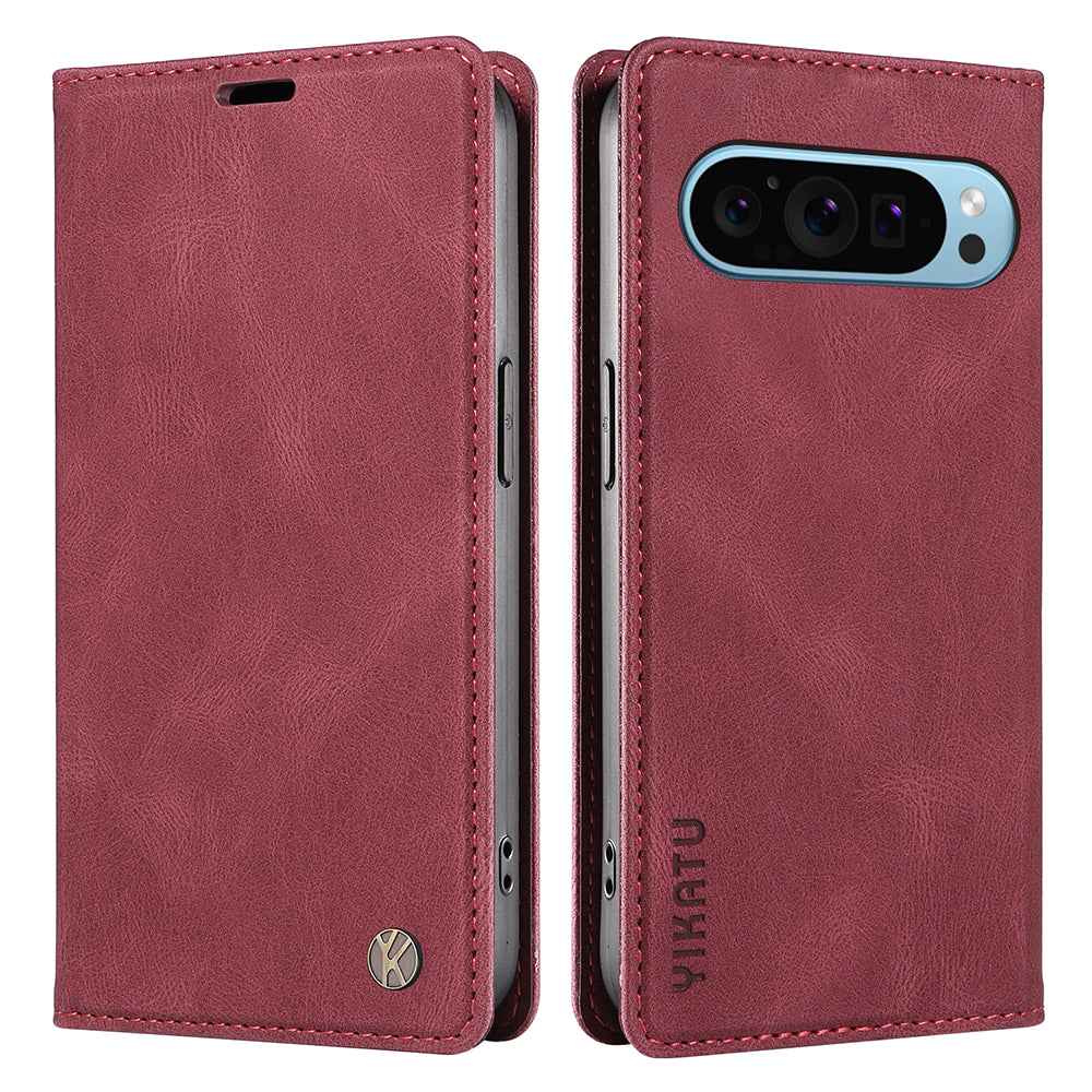 YIKATU YK-005 For Google Pixel 9 Case Leather Skin Touch Feeling Phone Cover YIKATU YK-005 For Google Pixel 9 Case Leather Skin Touch Feeling Phone Cover
